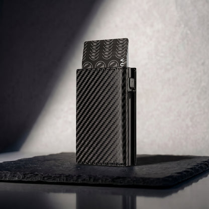 Smart Wallet Shieldge carbone - porte-cartes minimaliste anti-RFID